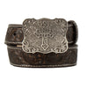 N4443102 Nocona Youth Western Embossed Belt w/Cross Buckle