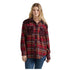 112356643 Wrangler Women's Retro Americana Boyfriend Fit Snap Flannel Shirt - Red Plaid