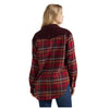 112356643 Wrangler Women's Retro Americana Boyfriend Fit Snap Flannel Shirt - Red Plaid