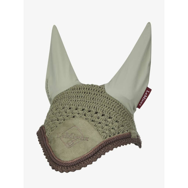 IT04087 LeMieux Classic Fly Hood Veil Bonnet Lycra Ears - Fern