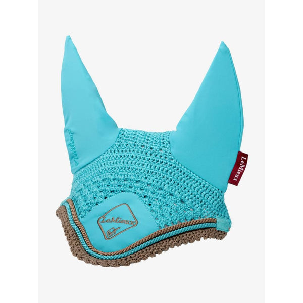 IT00754 LeMieux Classic Fly Hood Veil Bonnet Lycra Ears - Azure