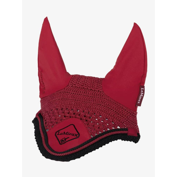 IT00757 LeMieux Classic Fly Hood Veil Bonnet Lycra Ears - Chilli