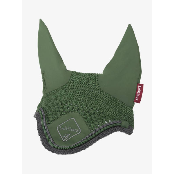 IT00759 LeMieux Classic Fly Hood Veil Bonnet Lycra Ears - Hunter Green