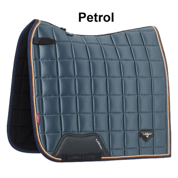 IT05261 LeMieux Loire Classic Satin Dressage Square Saddle Pad - Petrol