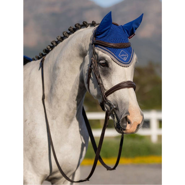 IT00755 LeMieux Classic Fly Hood Veil Bonnet Lycra Ears - Benetton Blue