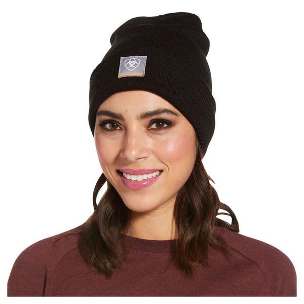 10034395 Ariat Woman's Rebar Watch Cap Beanie - Black