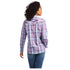 10039846 Ariat Women's Real Cornflower Long Sleeve Snap Shirt - Cornflower Plaid