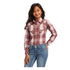 10040630 Ariat Girls' REAL Plaid Long Sleeve Shirt - Russet Plaid