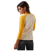 10043810 Ariat Women's Serape Stripe Tee - Coconut Milk / Yellow