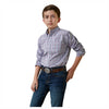 10044917 Ariat Boys' Pro Series Meir Long Sleeve Western Buttondown Shirt - Purple