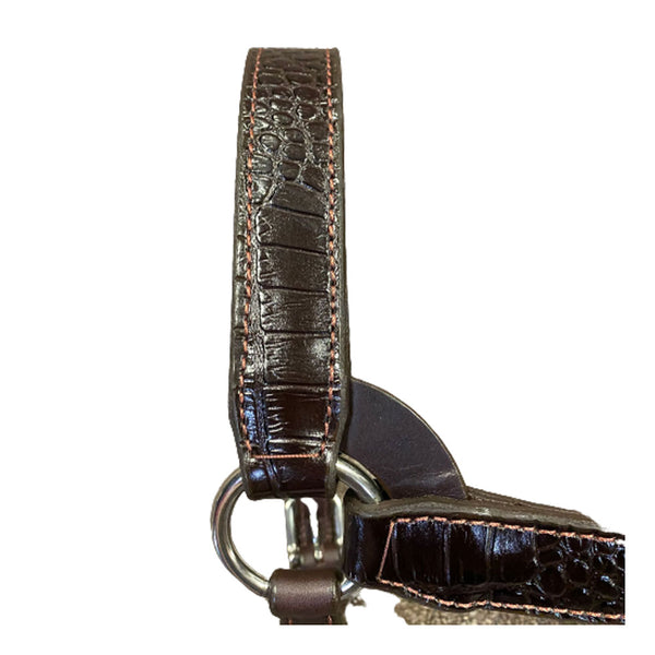 182 Perri's Crocodile Embossed Western Show Halter