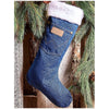 1WRCHSP Wrangler Christmas Holiday Denim Stocking with Sherpa Top