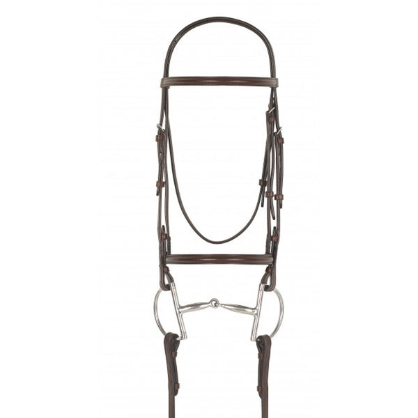 407350 Camelot Plain Raised Snaffle Bridle Brown