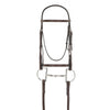 407351 Camelot Raised Fancy Stitch Snaffle Bridle Brown English Bridle