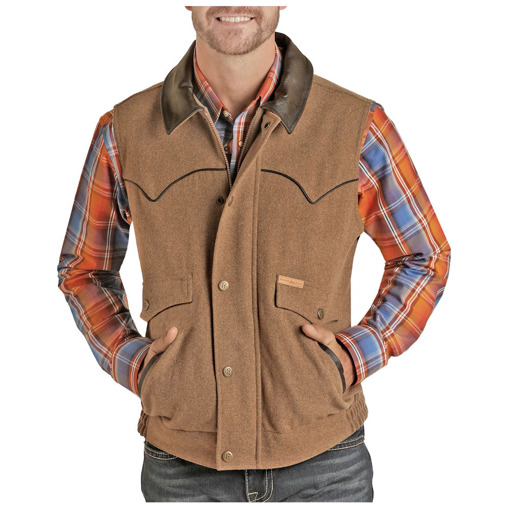 Powder River Montana Wool Vest | Men's Wool Western Vest | The Wire Horse