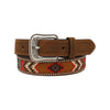 A1033202 Ariat Men's Embroidered Inlay Round Conchos Belt - Brown