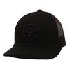 A300053001 Ariat Men's Snap Back Black Shield Logo Cap