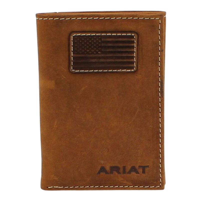 Ariat Men's USA Flag Trifold Wallet