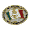 A855 Montana Silversmiths Grand Mexican Mexico Flag Attitude Belt Buckle