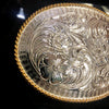 C10365 Crumrine Oval Floral Engraved Western Belt Buckle