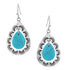 ER5129 Montana Silversmiths Roadrunner Turquoise Scalloped Earrings