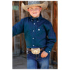 MTW7060278 Cinch Boy's Solid Teal Button Up Western Shirt