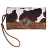 N770012302 Nocona Jessie Rae Clutch - Brown Cow Print