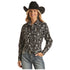 RRWSOSRZ19 Rock & Roll Cowgirl Black Western Images Snap Shirt - Charcoal