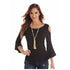 J9-9475 Panhandle Juniors Cold Shoulder Knit Top Flared Sleeves